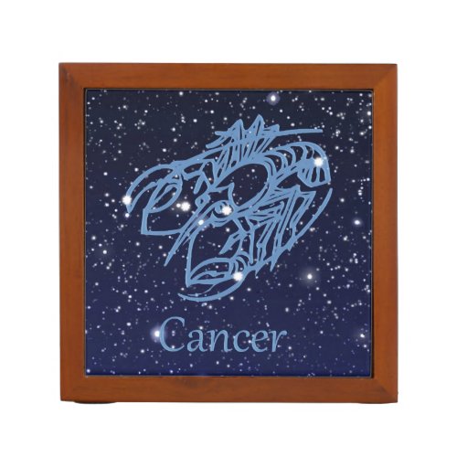 Cancer Constellation and Zodiac Sign with Stars Pencil Holder