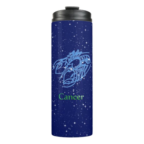 Cancer Constellation and Zodiac Sign with Stars Thermal Tumbler