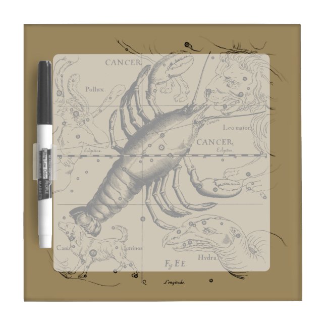 Cancer Constellation by Hevelius circa 1690 Dry-Erase Board (Front)