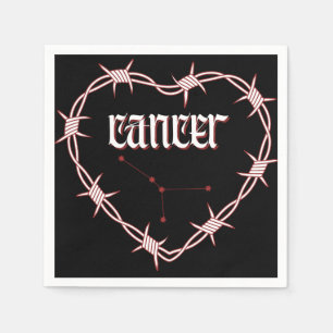 Cancer Constellation Gothic Dark Celestial Art Napkins