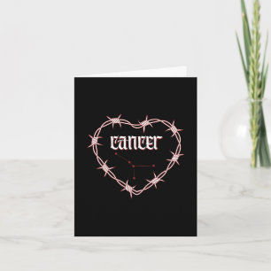 Cancer Constellation Gothic Edgy Birthday Card