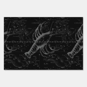 Cancer Constellation Hevelius 1690 Decor Yard Sign