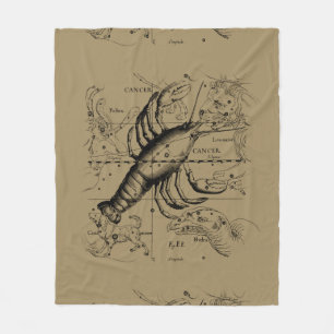 Cancer Constellation Hevelius 1690 June 21-July 22 Fleece Blanket