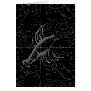 Cancer Constellation Hevelius 1690 on Black Cards
