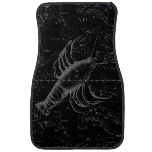 Cancer Constellation Map Black Hevelius circa 1690 Car Mat