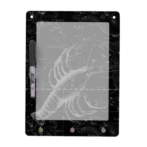 Cancer Constellation Vintage Engraving Hevelius Dry Erase Board