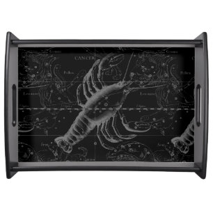 Cancer Constellation Vintage Engraving Hevelius Serving Tray
