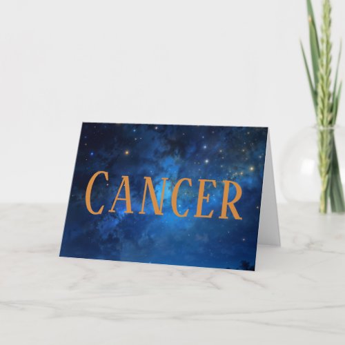 Cancer  Cosmos Birthday Card