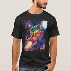 Cancer crab astrology moon rocket zodiac horoscope T-Shirt