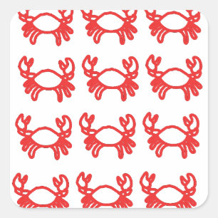 Cancer Crab Gift for Her – Minimal Modern Zodiac Square Sticker