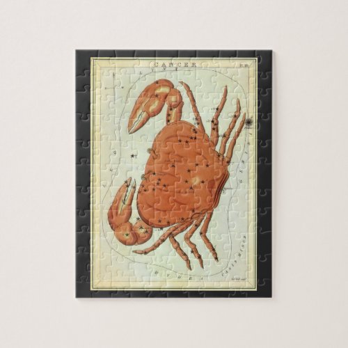 Cancer Crab Vintage Constellation Uranias Mirror Jigsaw Puzzle