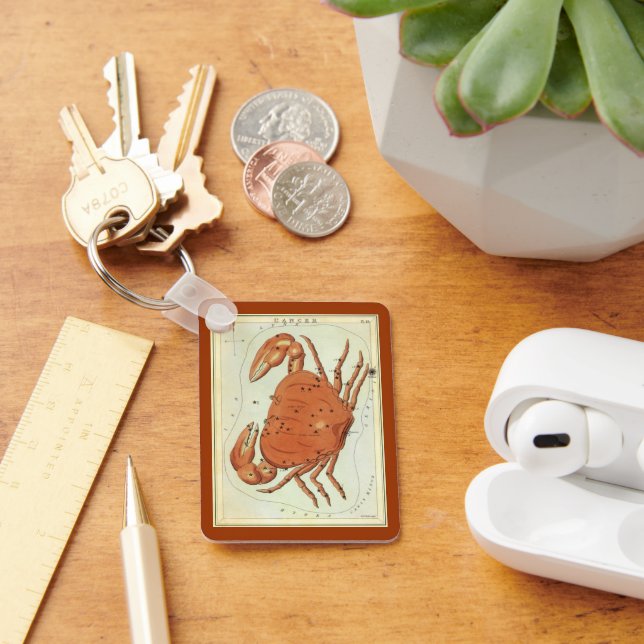 Cancer Crab Vintage Constellation, Urania's Mirror Keychain (Desk)