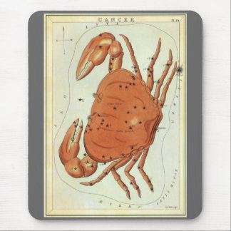 Cancer Crab Vintage Constellation, Urania's Mirror Mouse Pad