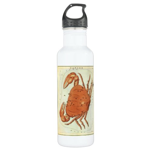 Cancer Crab Vintage Constellation Uranias Mirror Stainless Steel Water Bottle
