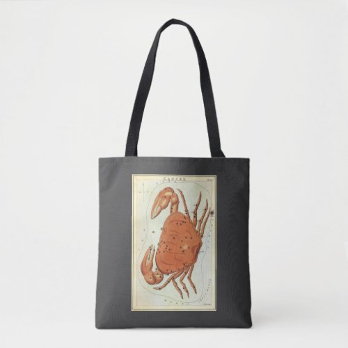 Cancer Crab Vintage Constellation Uranias Mirror Tote Bag
