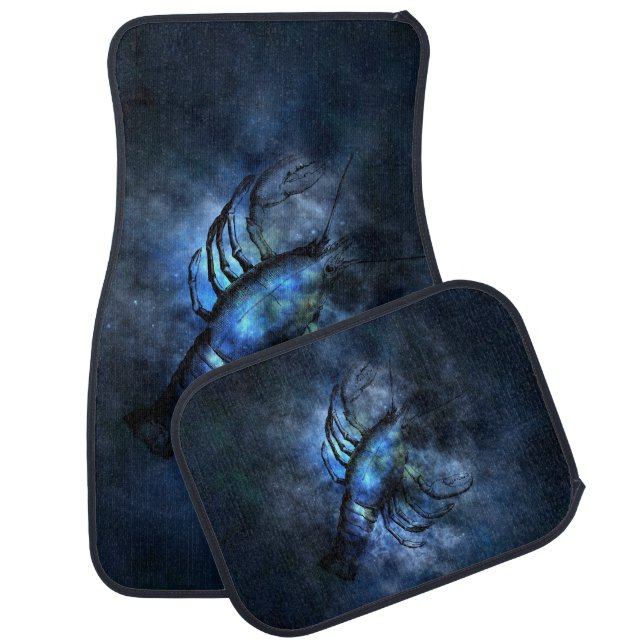 Cancer Crab Zodiac Horoscope Astrological Car Floor Mat (Set)