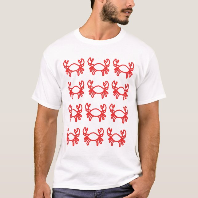 Cancer Crab Zodiac T‑Shirt – Soft Cancer Energy  T-Shirt (Front)