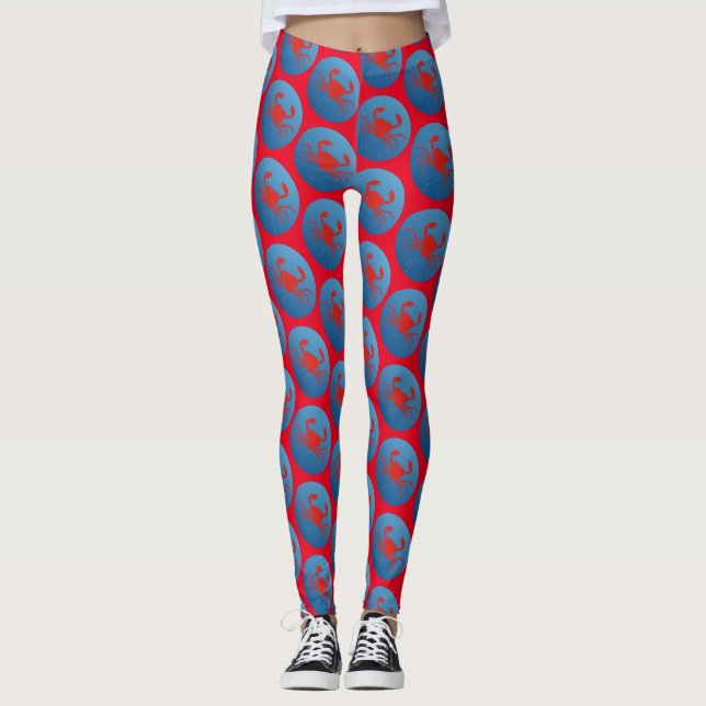 Cancer Crab Zodiac Thunder_Cove Leggings (Front)