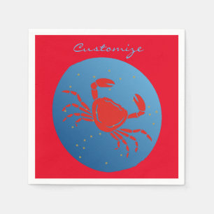 Cancer Crab Zodiac Thunder_Cove Napkins