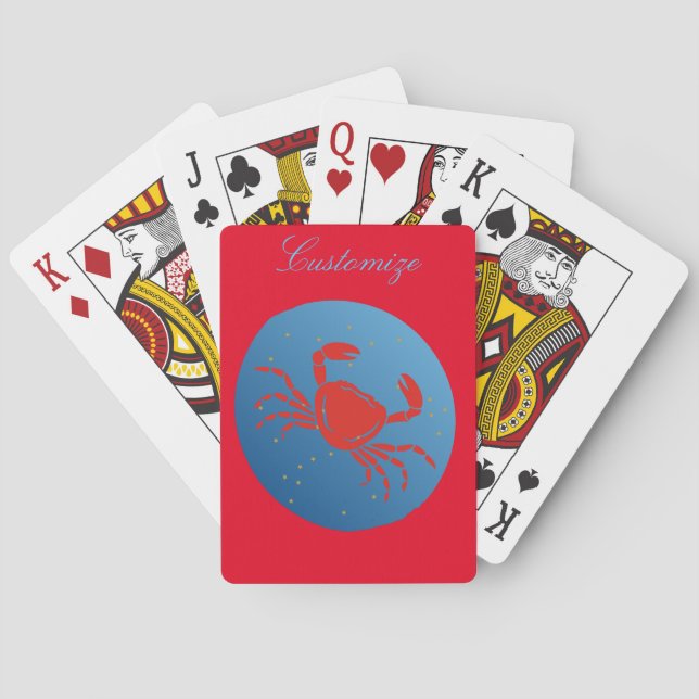 Cancer Crab Zodiac Thunder_Cove Poker Cards (Back)