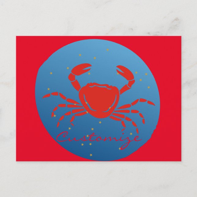Cancer Crab Zodiac Thunder_Cove Postcard (Front)