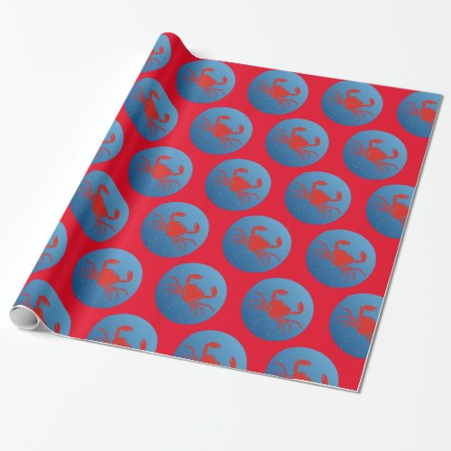 Cancer Crab Zodiac Thunder_Cove Wrapping Paper