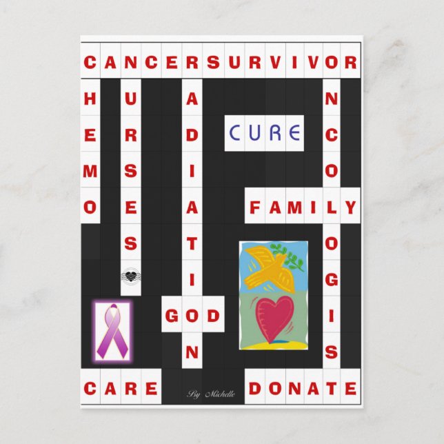 Cancer Crossword Postcard (Front)