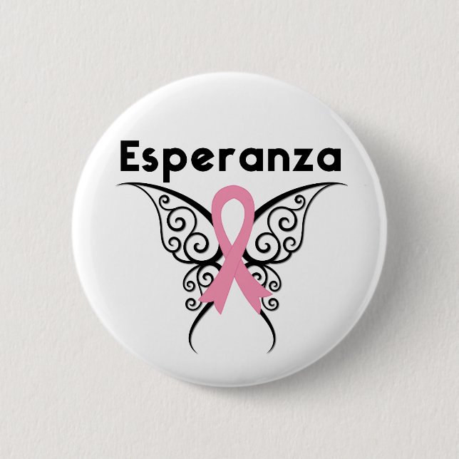 Cancer de Mama - Esperanza Button (Front)