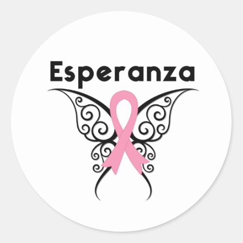 Cancer de Mama _ Esperanza Classic Round Sticker