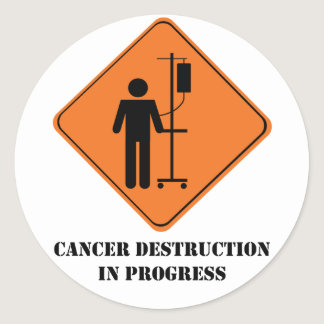 cancer destruction in progress- sticker sheet