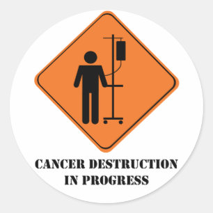 cancer destruction in progress- sticker sheet