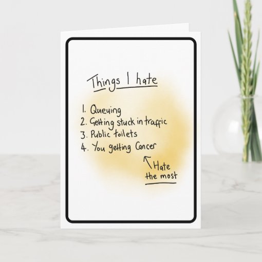 Cancer Diagnosis Card | Zazzle