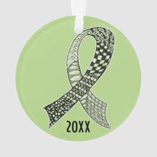 Cancer Disease Awareness Ribbon Pick Any Color Ornament