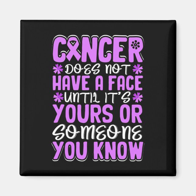 Cancer does not have a Face untill... - World Canc Magnet (Front)