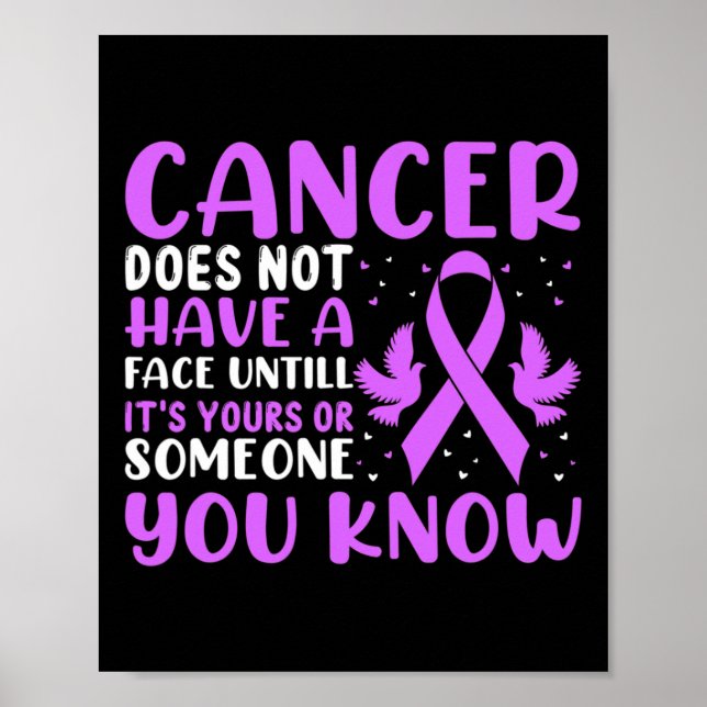 Cancer Does Not Have A Face Untill... - World Canc Poster (Front)
