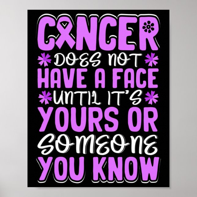 Cancer does not have a Face untill... - World Canc Poster (Front)
