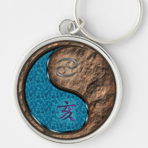 Cancer & Earth Boar Keychain