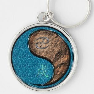 Cancer & Earth Dog Keychain