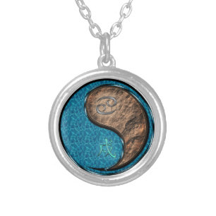 Cancer & Earth Dog Silver Plated Necklace
