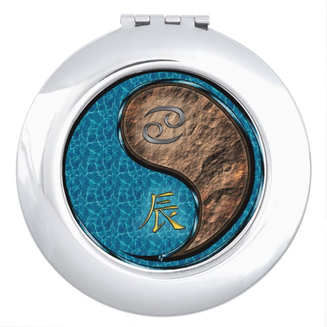 Cancer & Earth Dragon compact mirror (Front)