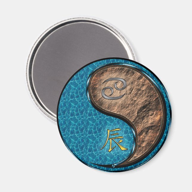 Cancer & Earth Dragon Magnet (Front/Back)