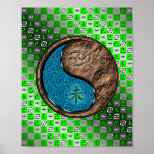 Cancer & Earth Goat Poster