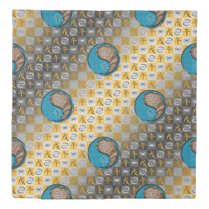Cancer & Earth Horse Duvet Cover
