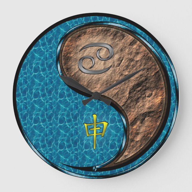 Cancer & Earth Monkey Large Clock (Front)