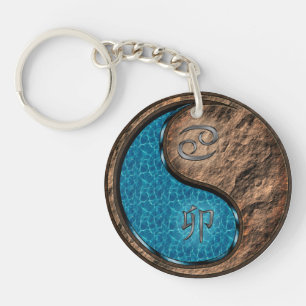 Cancer & Earth Rabbit Keychain