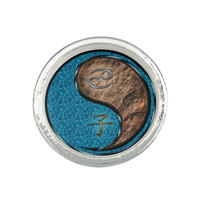 Cancer & Earth Rat Ring (Front)