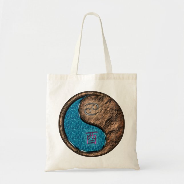 Cancer & Earth Rooster Tote Bag (Front)