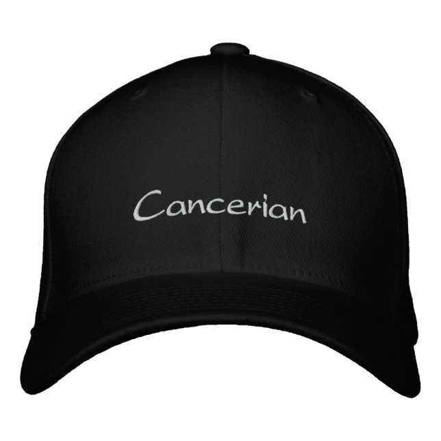 Cancer Embroidered Baseball Hat (Front)