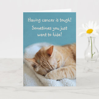 Cancer Encouragement Brave Kitty Get Well Card