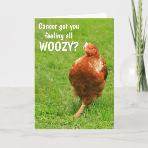 Cancer Encouragement Funny Chicken Card